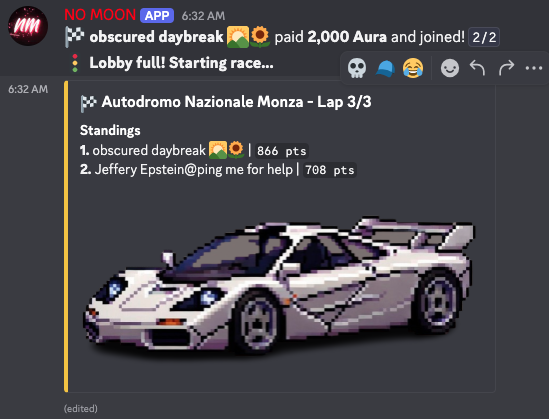 Aura Bot in racing